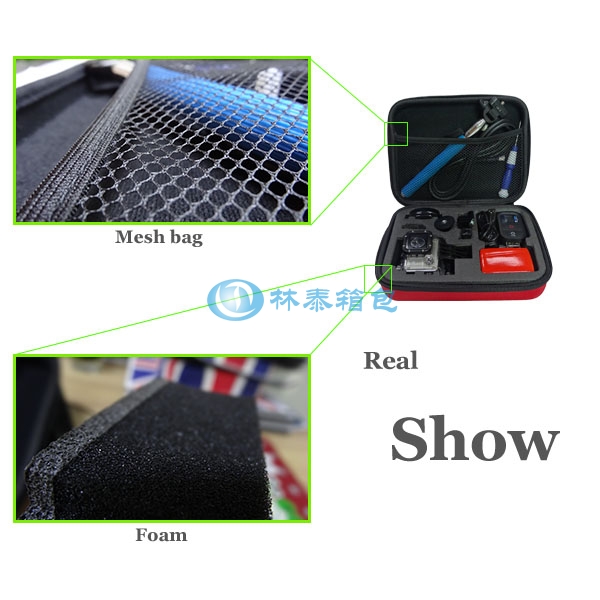 （標準中號）紅色 EVA相機包內部材料圖